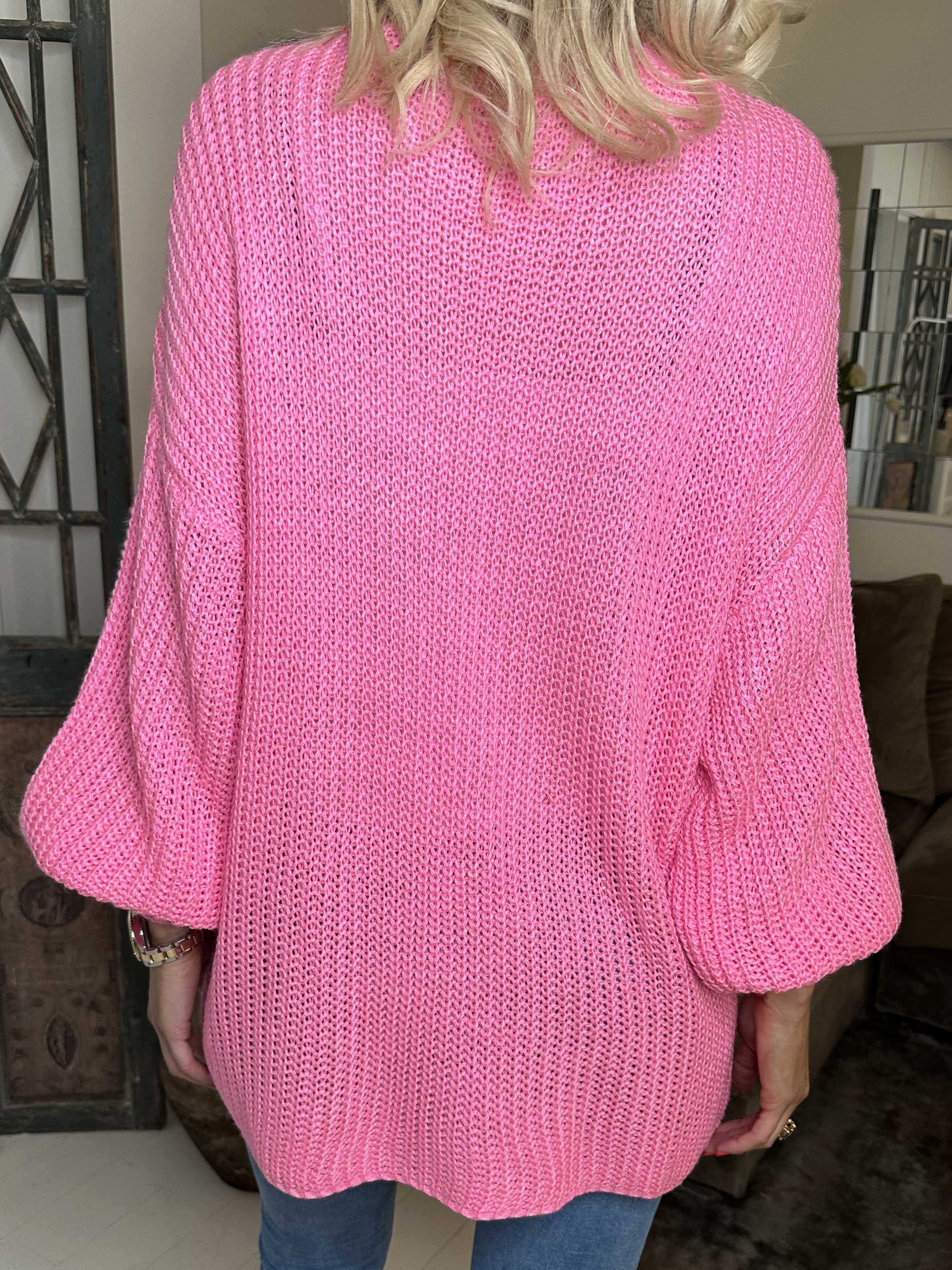 Sally Short - Sød strik cardigan med ballonærmer